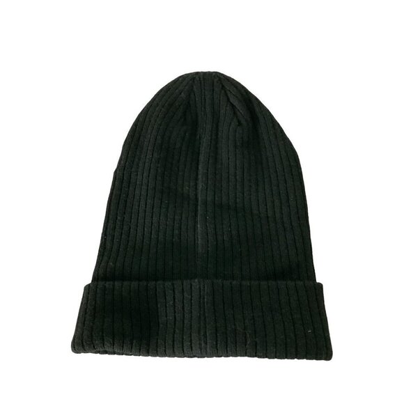 ADIDAS LADIES SOLID BLACK RIBBED PATTERN BEANIE NWOT OS - Picture 4 of 8